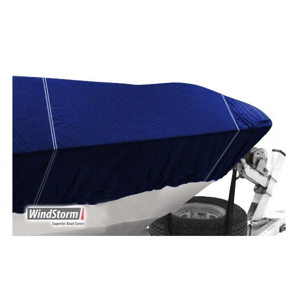 Eevelle Windstorm Boat Cover V HULL RUNABOUT Ski Tower Inboard 20' 6in. L 102in. W Navy WSVSKT20102-NVY - main